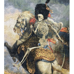 Tapisserie cavalier squelette