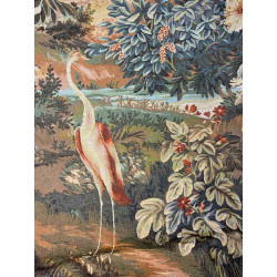 Jacquard woven tapestry Greenery with birds