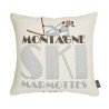 Housse de coussin tapisserie Chute de ski
