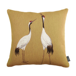 Cushion cover Tapestry Two white cranes