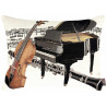 Cushion cover Piano and violin music