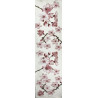 Chemin de table tissé Jacquard Cerisier Japonais blanc