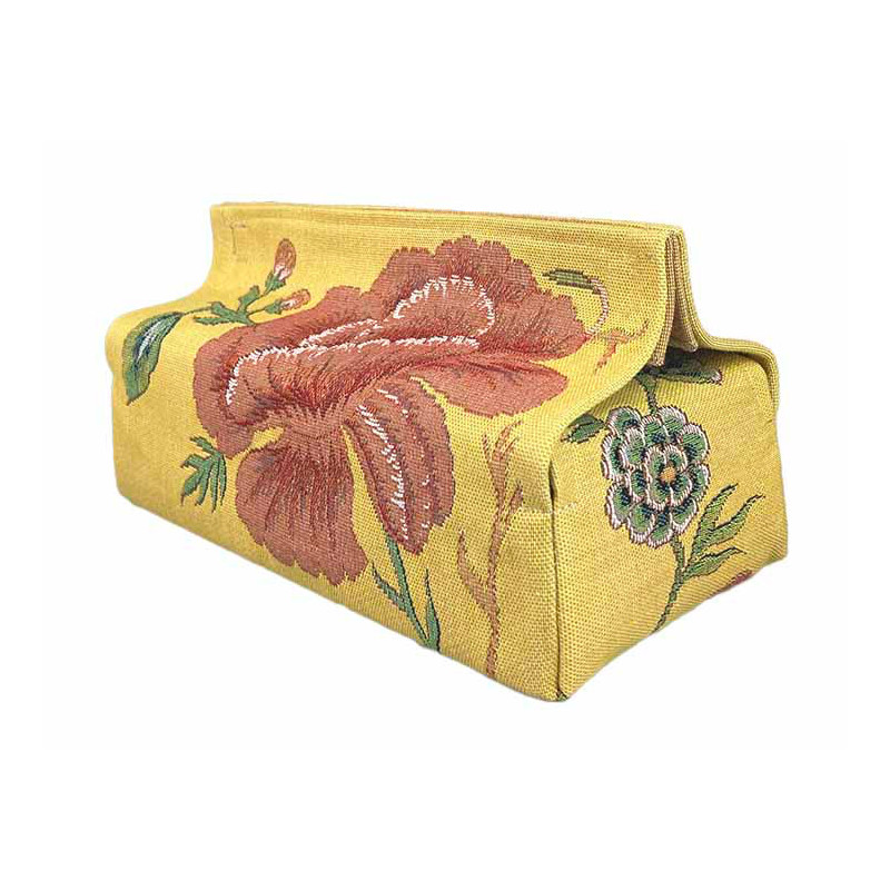 Tissue box case Stylized flowers