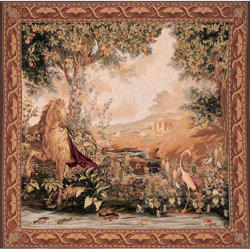 image de la tapisserie point d'eau carré