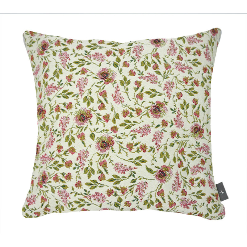 Housse de coussin Broché Blanc