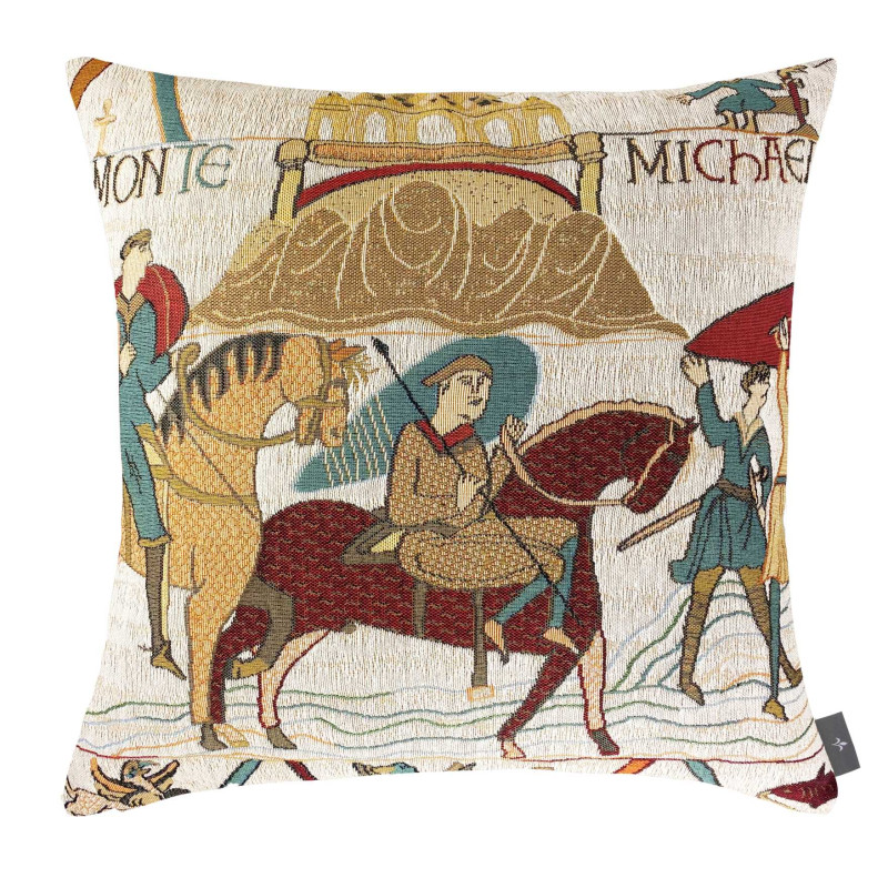 Housse de coussin Bayeux - Les cavaliers - Mont-St Michel