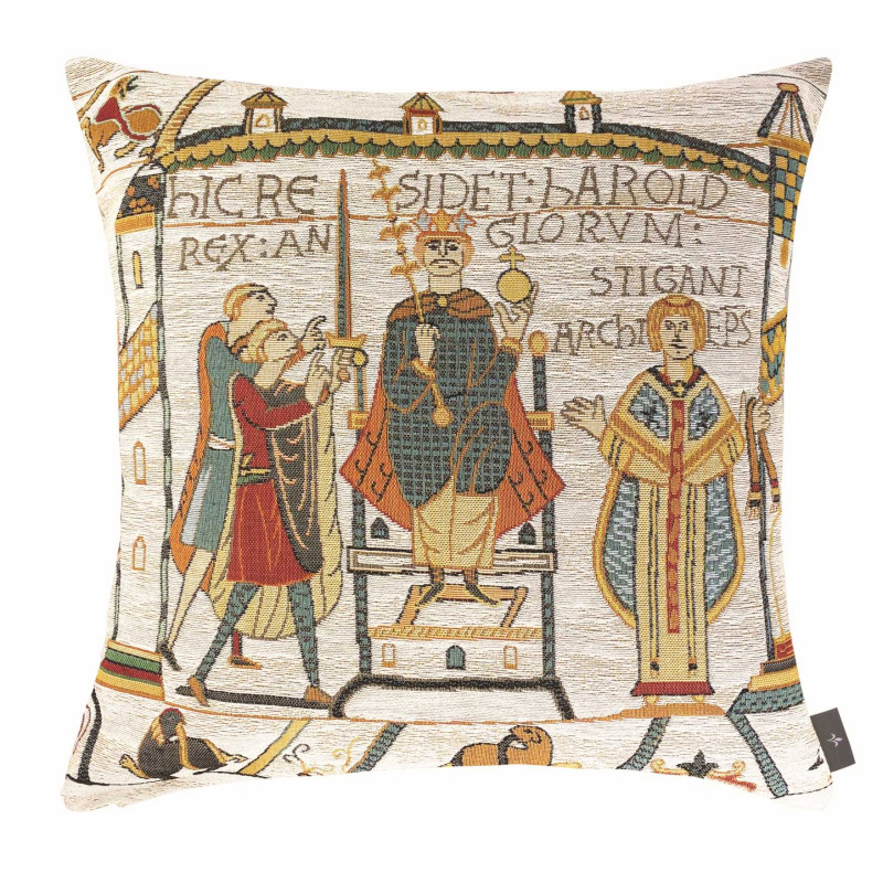 Housse de coussin Bayeux - Le sacre d'Harold