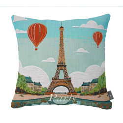 Housse de coussin Voyage en...