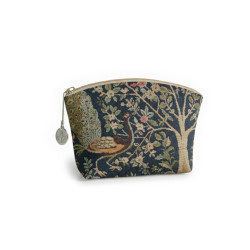 Trousse Bleu Arbre & Paon médiéval